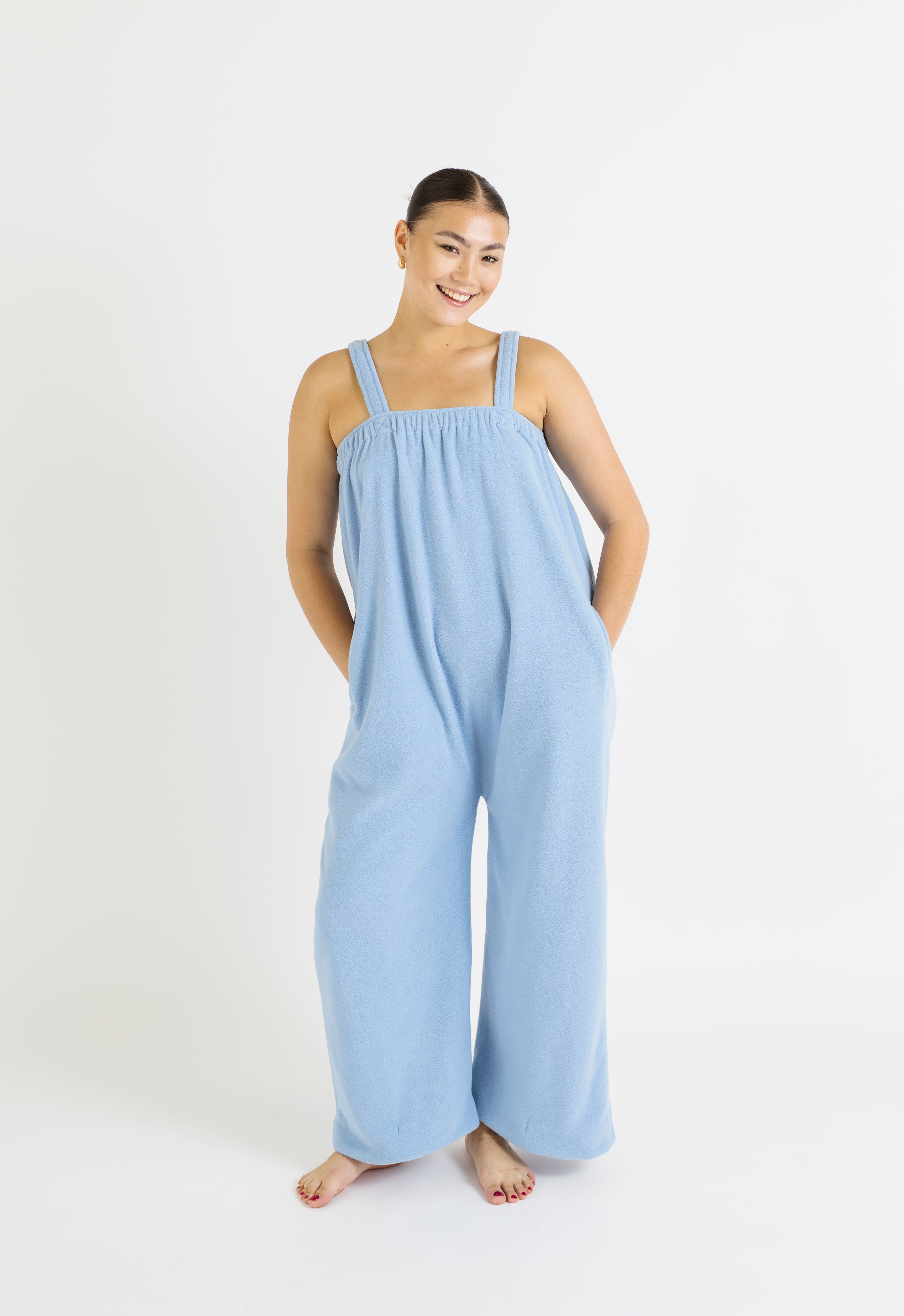 Sky Blue Long Polar Fleece Onesie | Ready Freddie
