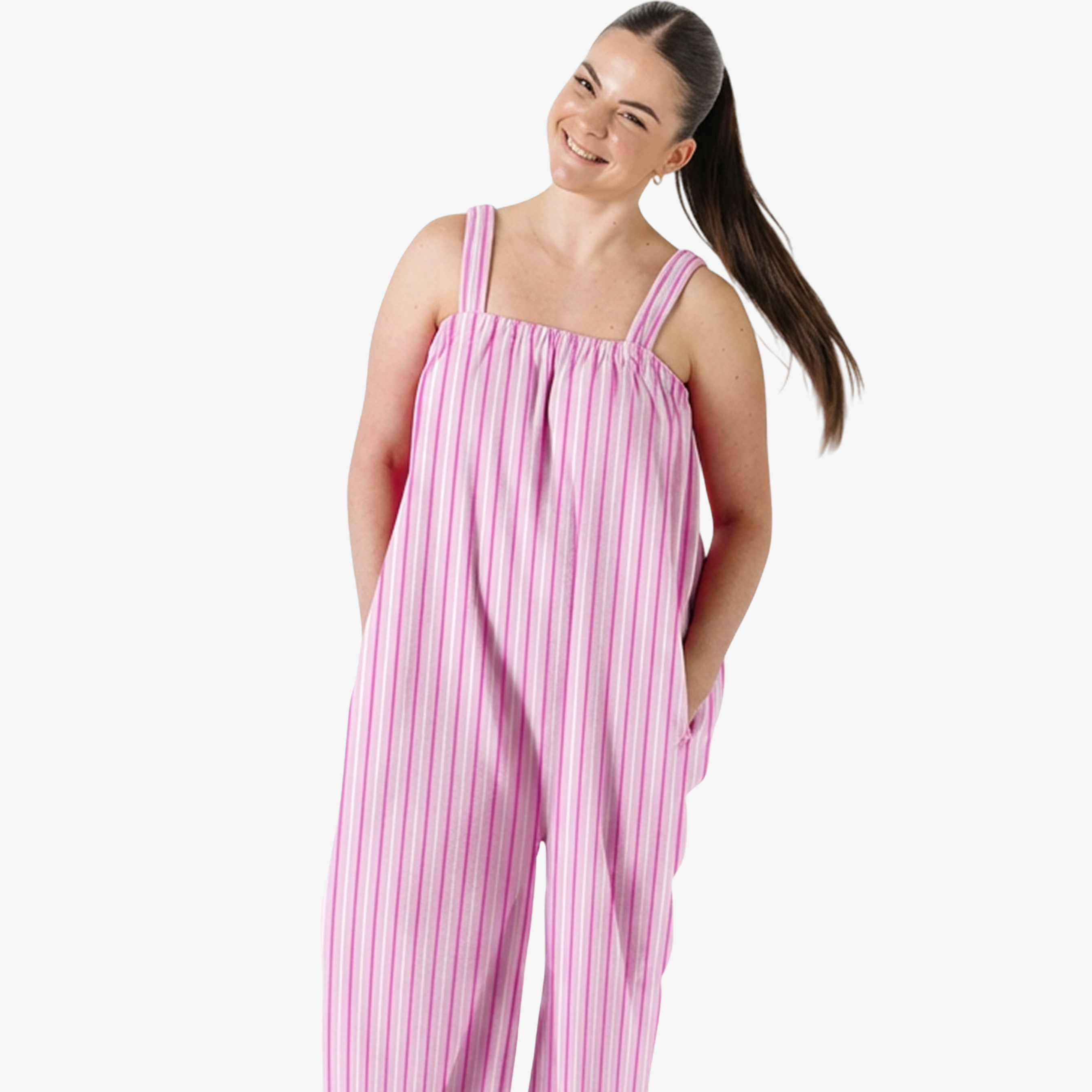 Baby Pink Striped Long Freddie
