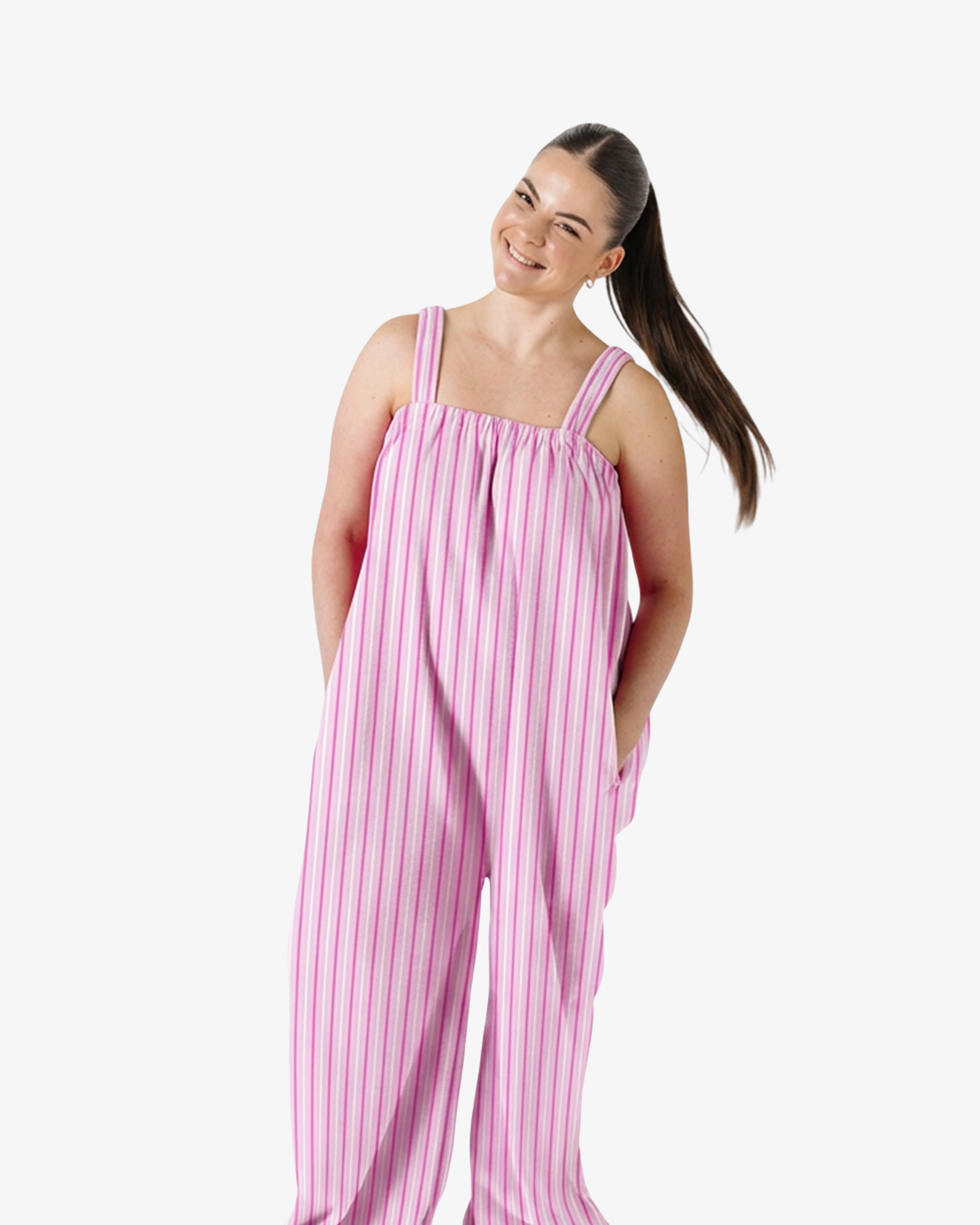 Baby Pink Striped Long Freddie