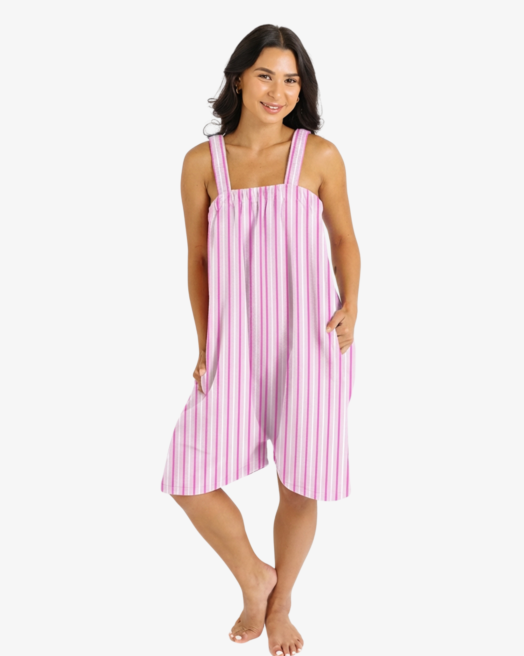Baby Pink Striped Short Freddie