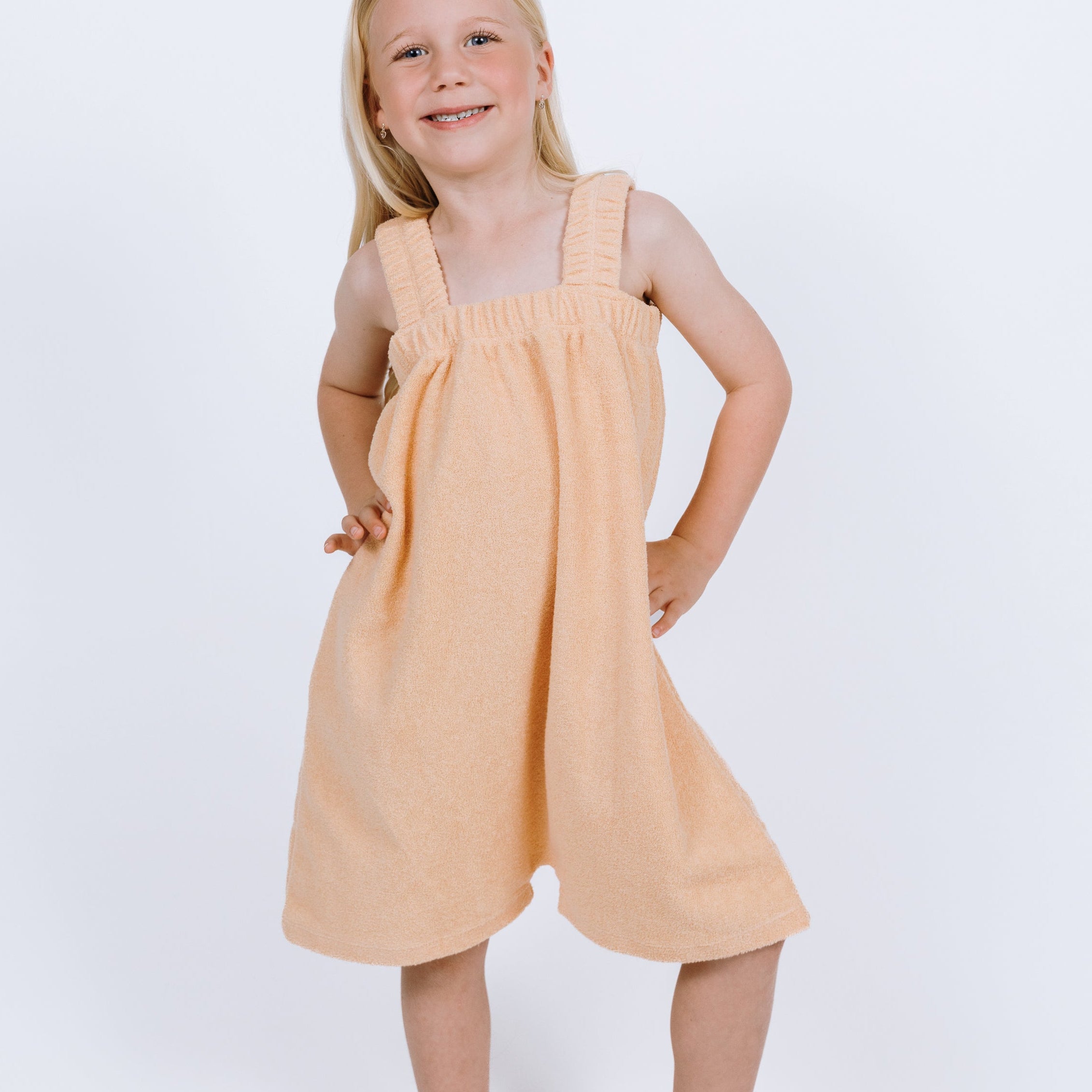 Peach Orange Kids Terry Towel Freddie