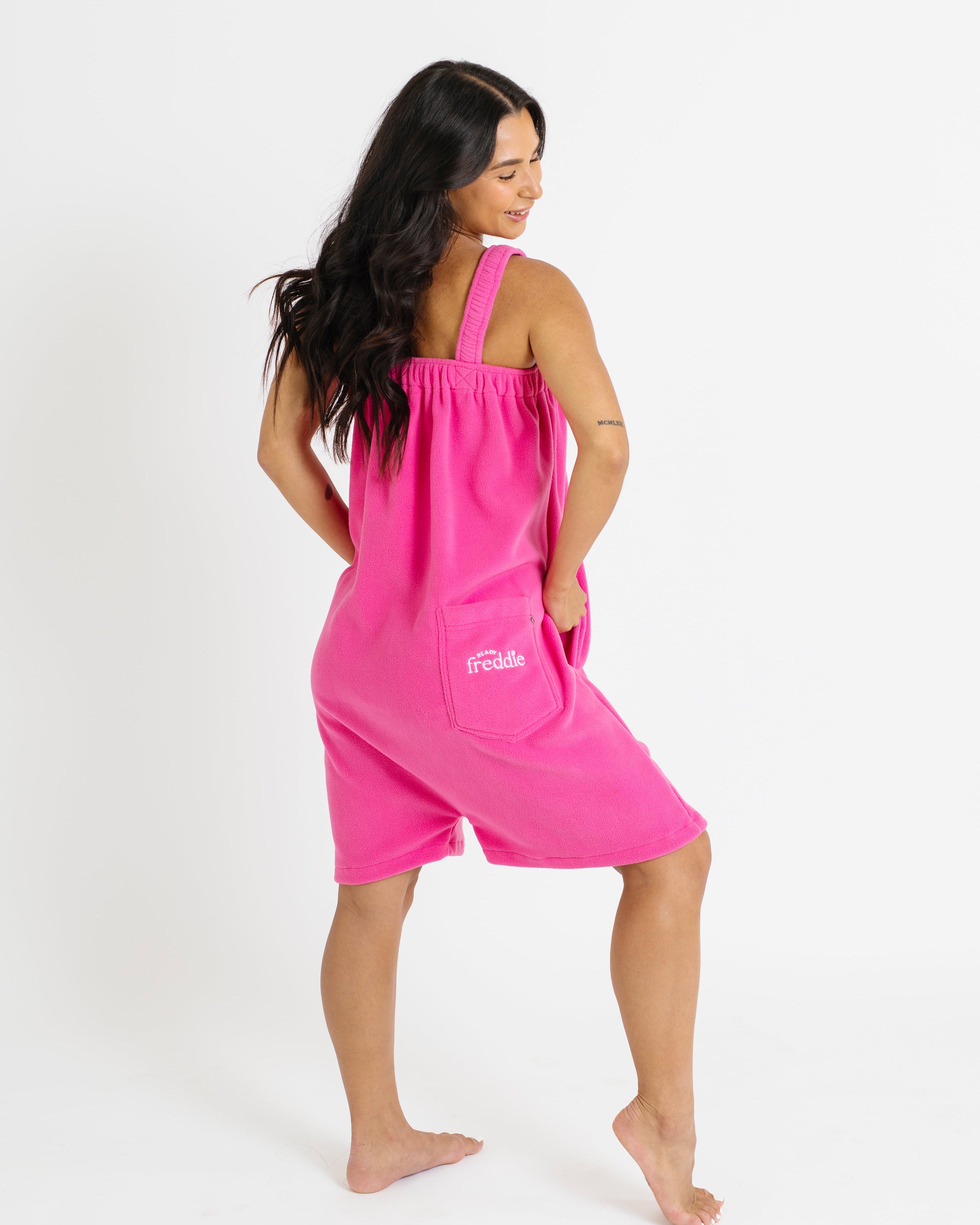 Pink Short Polar Fleece Onesie | Ready Freddie
