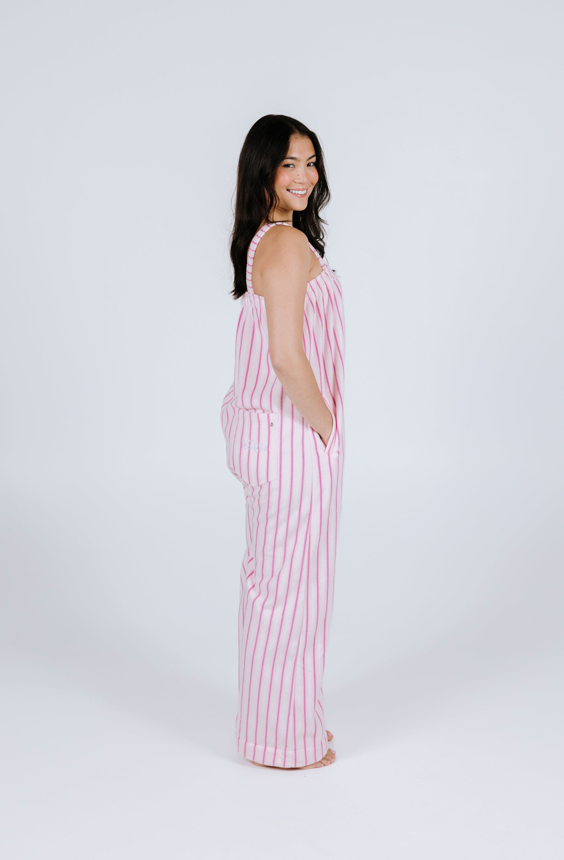 Baby Pink Striped Long Freddie