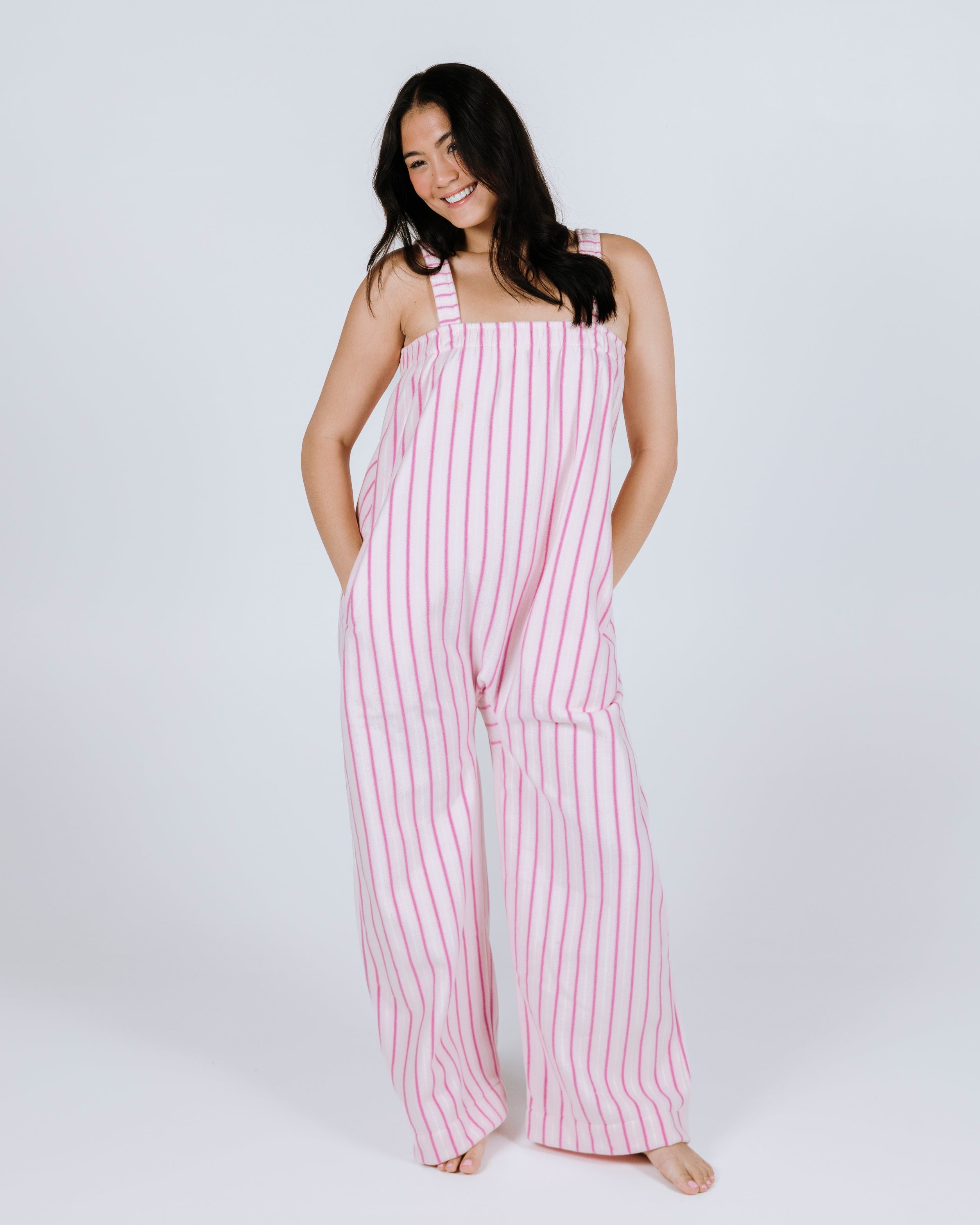 Baby Pink Striped Long Freddie