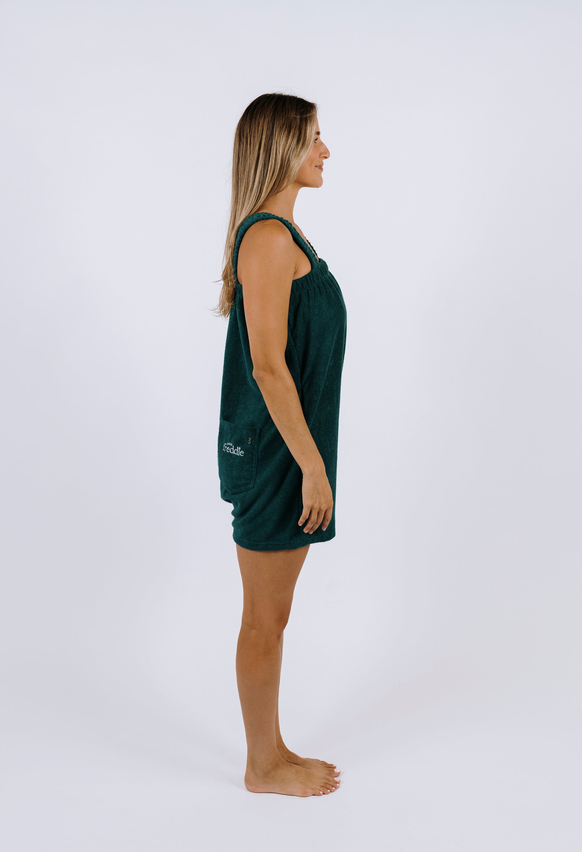 Mermaid Tail Teal Green - Terry Towel