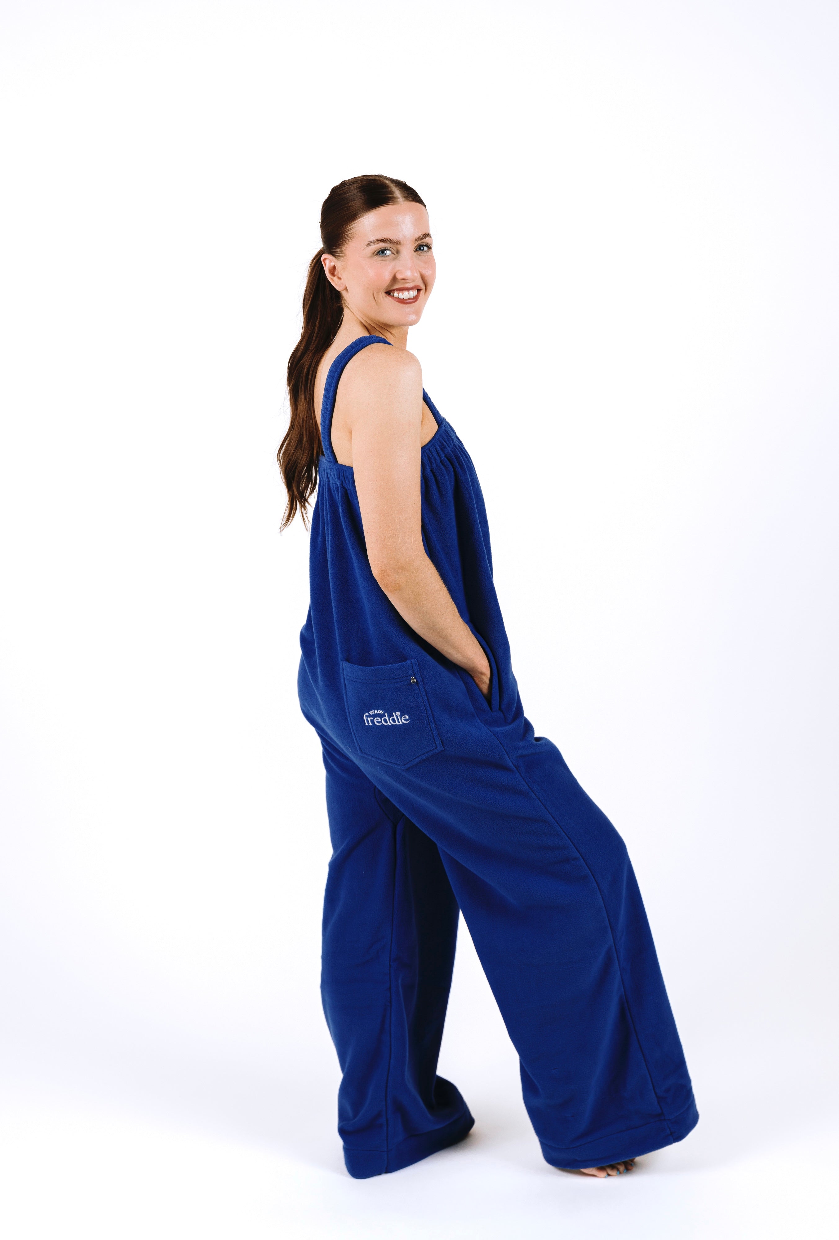 Curensology オールインワン　ネイビーfree Royal Blue Long Polar Fleece Onesie | Ready Freddie