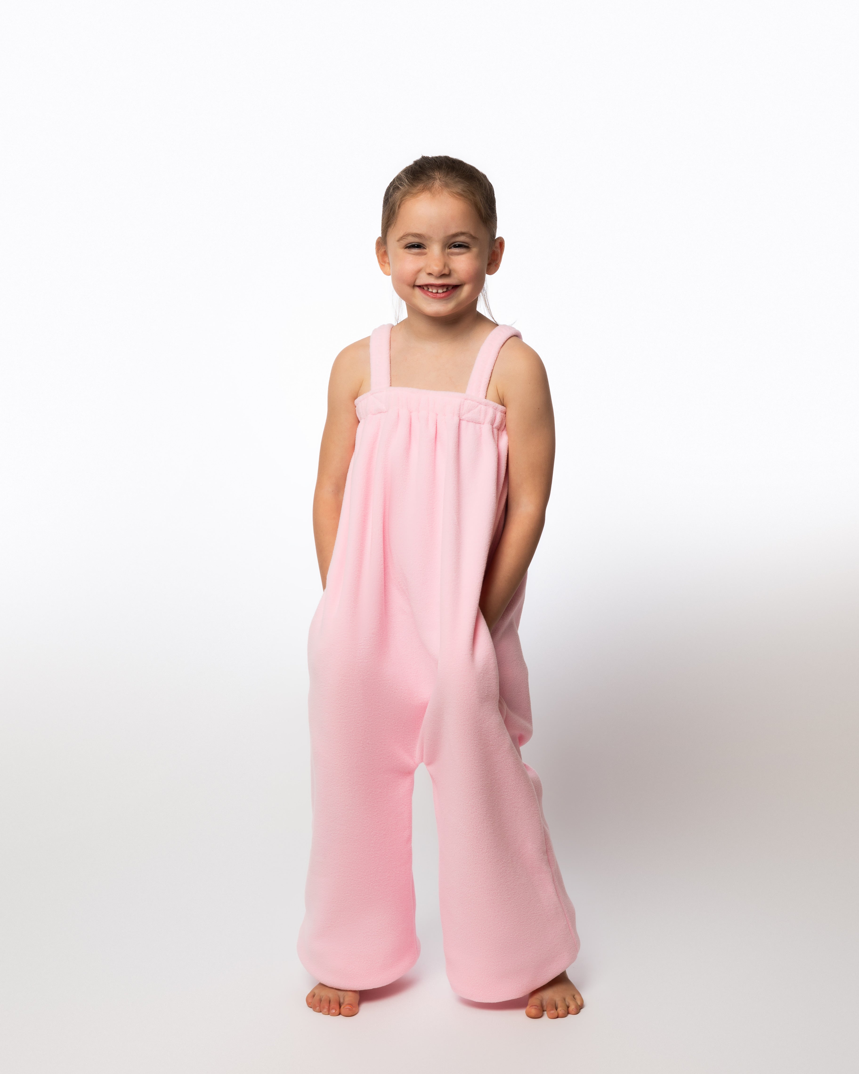 Ballerina pink long Ready Freddie kids polar fleece onesie