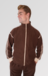 Cosy brown fleece zip-up in S/M and L/XL sizes