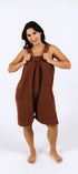 Coffee bean brown short Ready Freddie polar fleece onesie