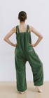 Dark green kids onesie in 100% polyester polar fleece