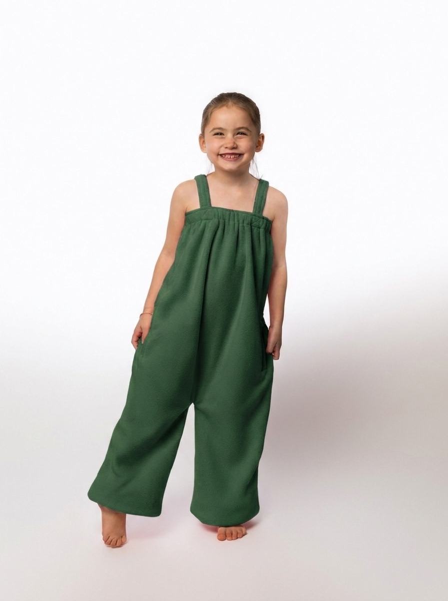Dark green Ready Freddie kids onesie for getting ready