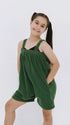 Dark green kids fleece onesie in Junior and Teen sizes