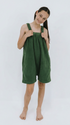 Dark green kids one piece jumpsuit in soft polar fleece