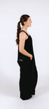 Black long onesie in 100% polyester polar fleece