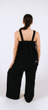 Black long fleece onesie for getting ready