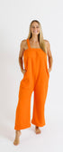 Freshly squeezed orange long Ready Freddie polar fleece onesie