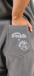 Grey ZIRKUS LEA fleece onesie for getting ready