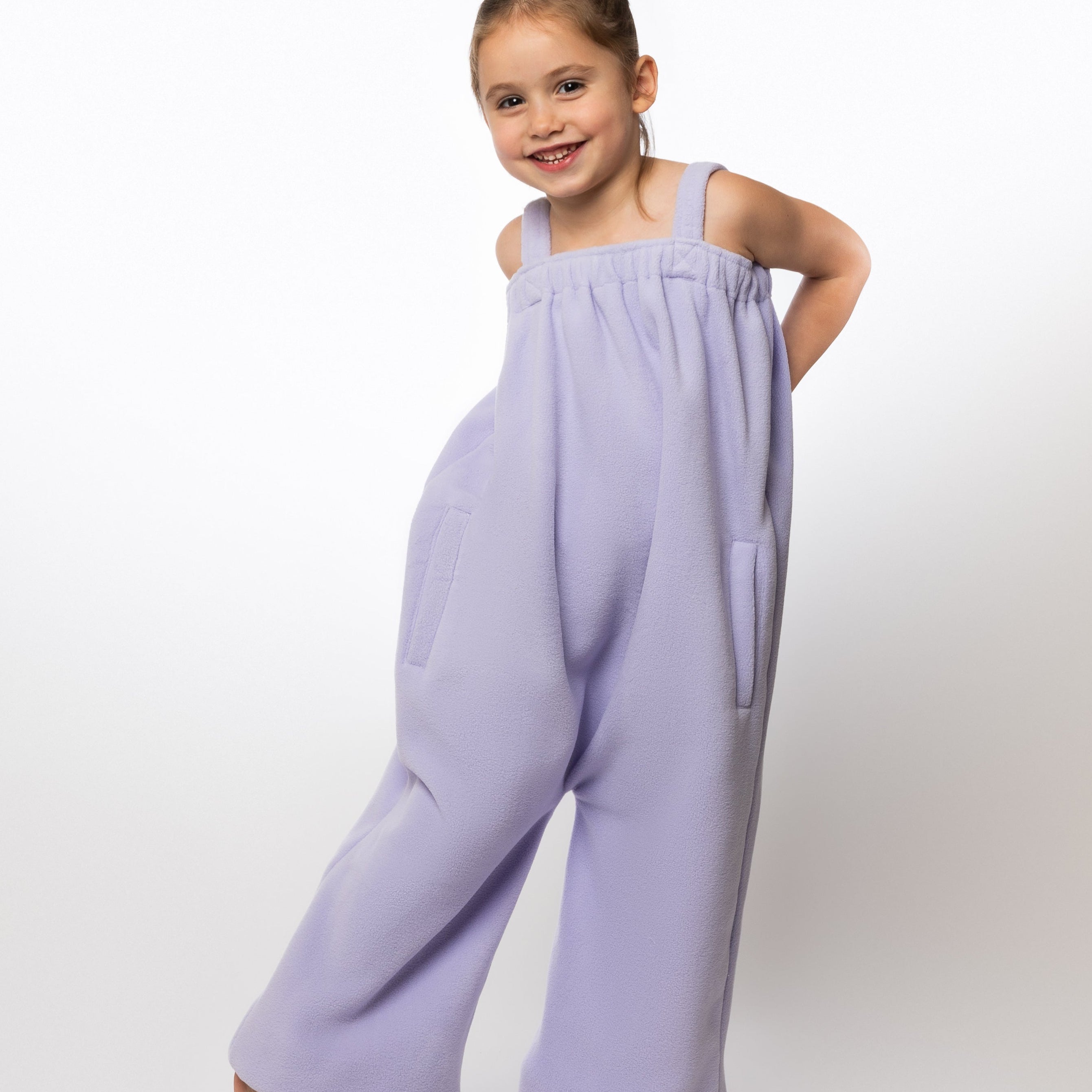 Lilac purple Ready Freddie kids polar fleece onesie