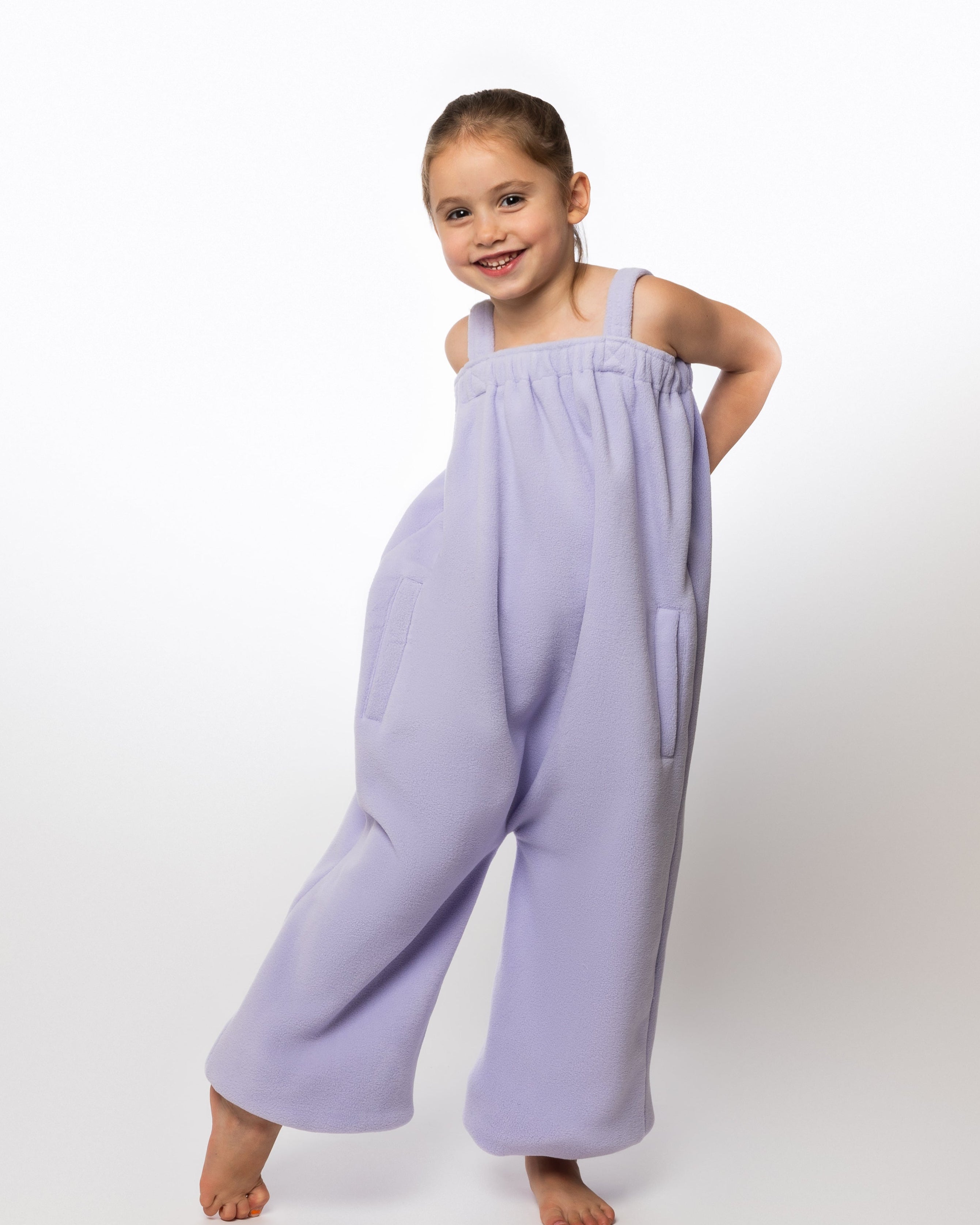 Lilac purple Ready Freddie kids polar fleece onesie