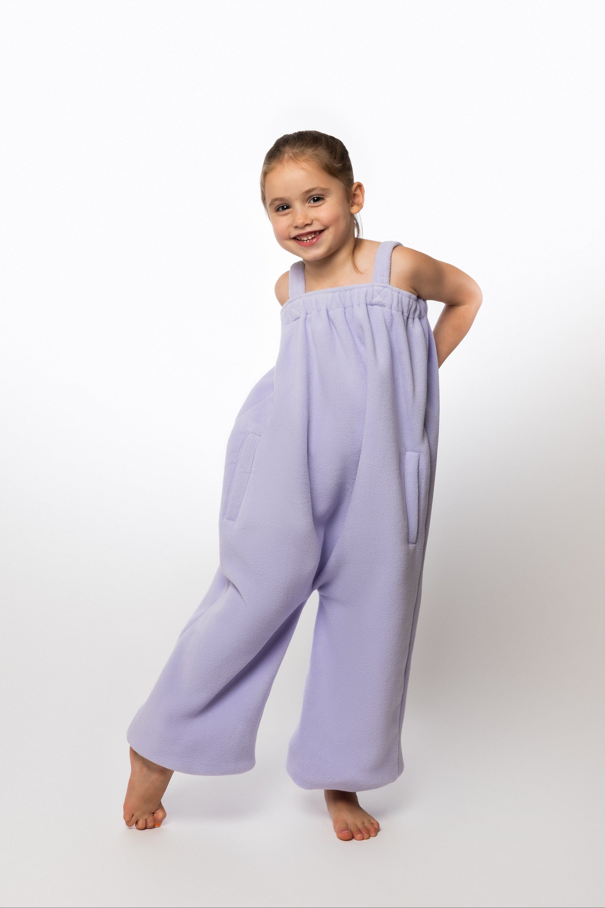 Lilac purple Ready Freddie kids polar fleece onesie