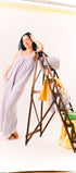 Cosy lilac purple long polar fleece one piece