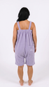 Lilac purple short fleece onesie for getting ready