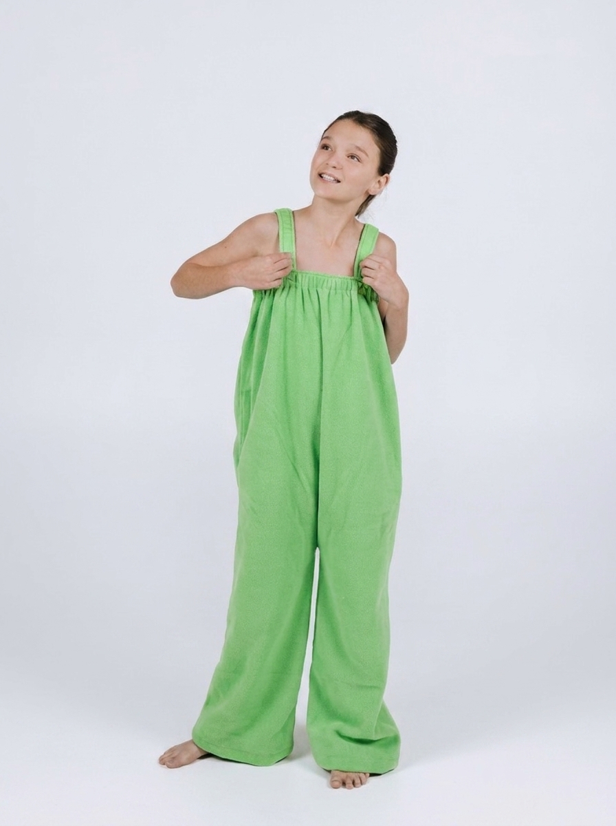 Lime green Ready Freddie kids polar fleece onesie