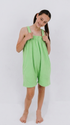 Lime green kids fleece onesie in Junior and Teen sizes