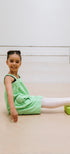 Cosy lime green fleece onesie for kids and teens