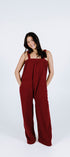 Maroon red long Ready Freddie polar fleece onesie