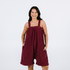Maroon red short Ready Freddie polar fleece onesie
