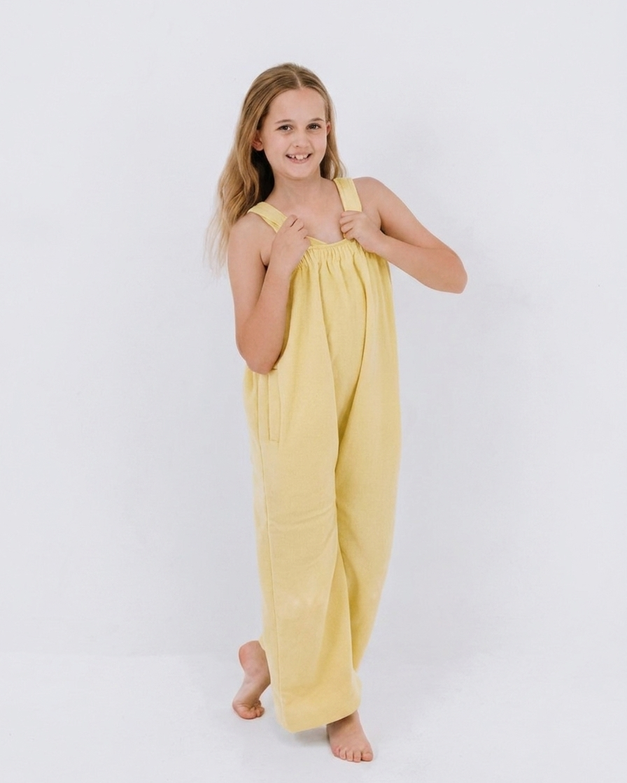 Mellow yellow Ready Freddie kids polar fleece onesie