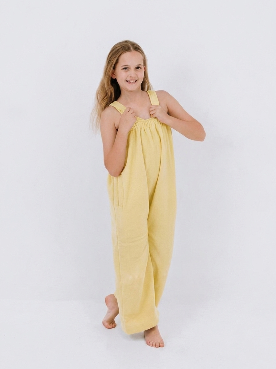 Mellow yellow Ready Freddie kids polar fleece onesie