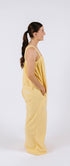 Mellow yellow long onesie in 100% polyester polar fleece