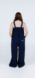 Cosy navy blue long polar fleece one piece