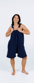 Navy blue short Ready Freddie polar fleece onesie