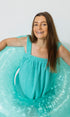 Lightweight ocean blue towel onesie in Adult sizes