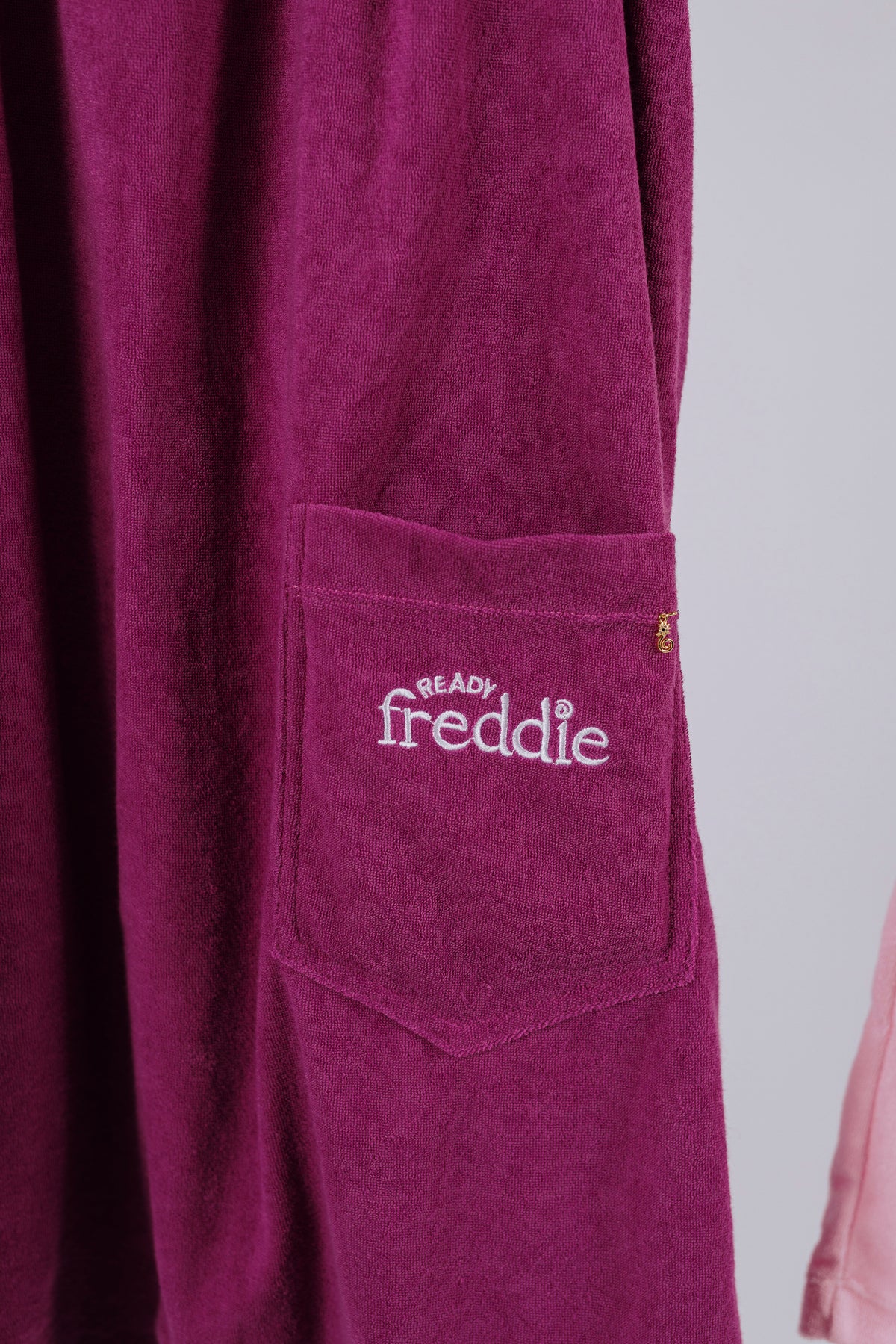 Lightweight plum purple towel onesie in Adult sizes