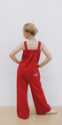 Cosy red fleece onesie for kids and teens