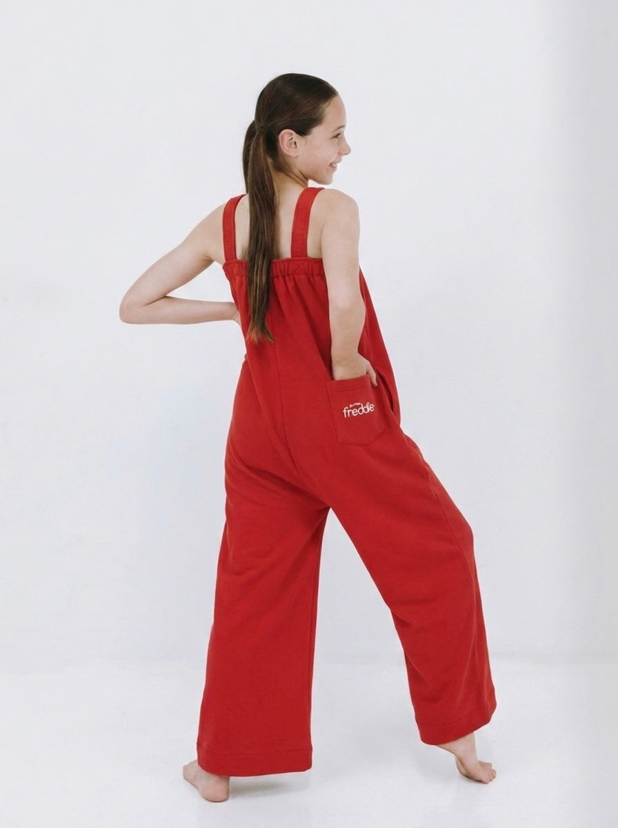 Red Ready Freddie kids fleece one piece