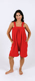 Red short Ready Freddie polar fleece onesie