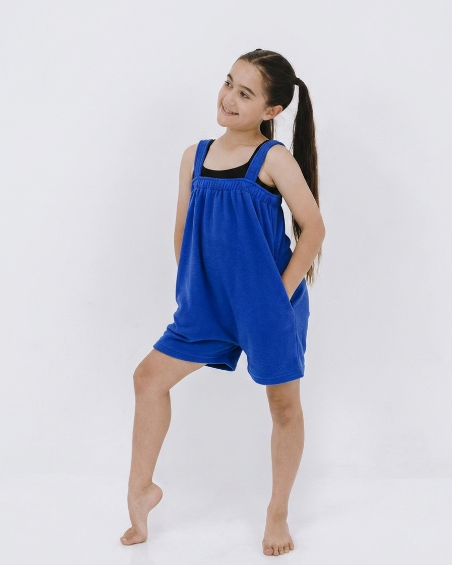 Royal blue Ready Freddie kids polar fleece onesie