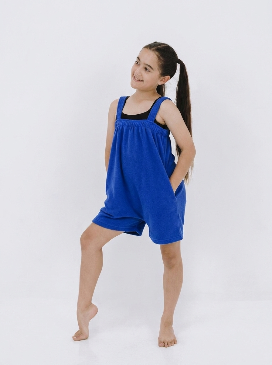 Royal blue Ready Freddie kids polar fleece onesie