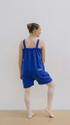 Cosy royal blue fleece onesie for kids and teens