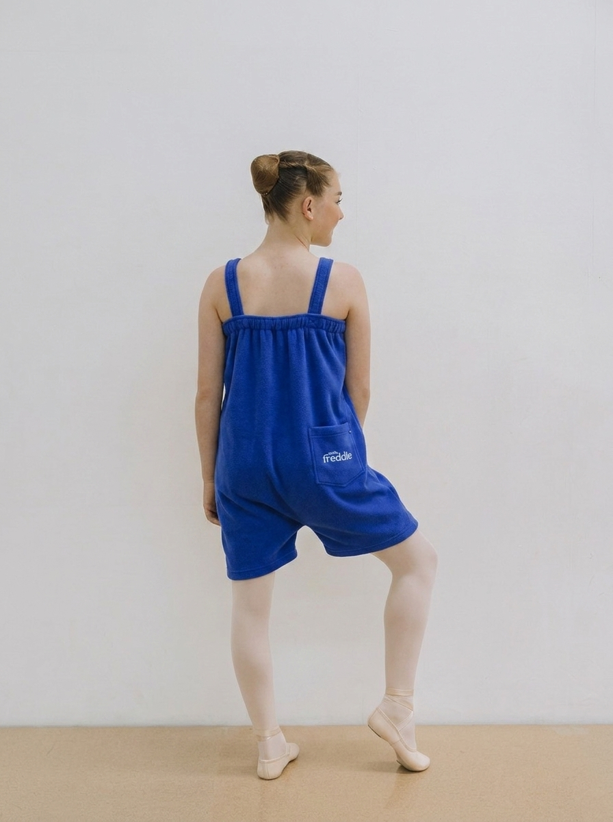 Cosy royal blue fleece onesie for kids and teens