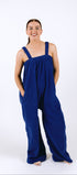 Royal blue long Ready Freddie polar fleece onesie
