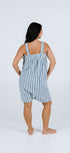 Sky blue striped Ready Freddie onesie in Adult and Plus sizes