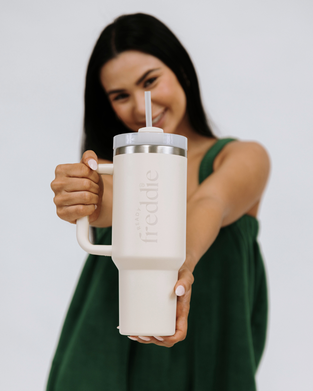 Stainless steel straw water bottle