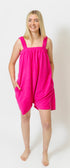 Tropical pink terry towel Freddie onesie