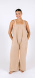 Vanilla latte beige long Ready Freddie polar fleece onesie